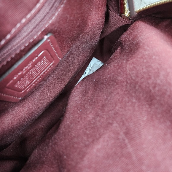 Authentic Red and Brown Coach Backpack Medium Sized - Picture 4 of 8